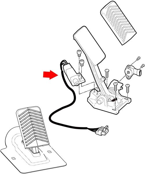 Acelerador do carrinho de golfe de EZGO RXV e conjunto de interruptor 607605 do pedal do freio