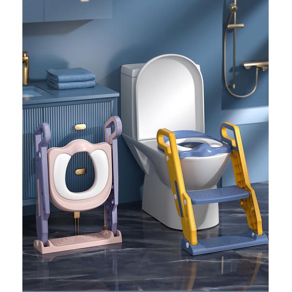 Kids Potty Training Seat Boys Girls with Anti-Slip Pad Step Stool Animal Pattern Type