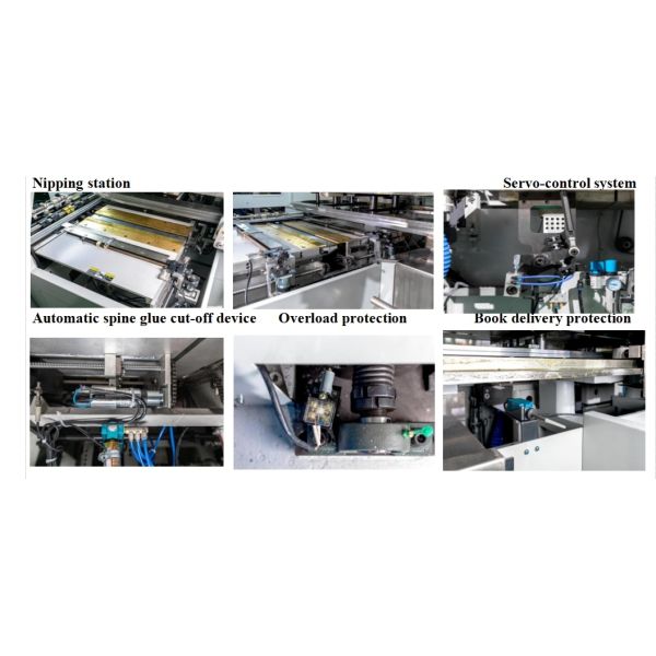 4 Clamp Elliptical EVA Book Binding Machine with Four Book-Clamp Chains Eco-Friendly Design and Advanced Upper-Sealing Mechanism