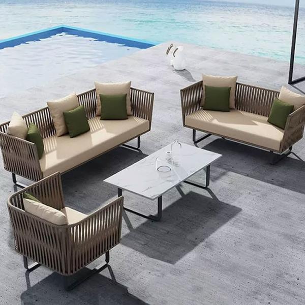 1.5mm Modern Lounge Sectional Outdoor Sofa Adjustable Waterproof Garden Furniture Set