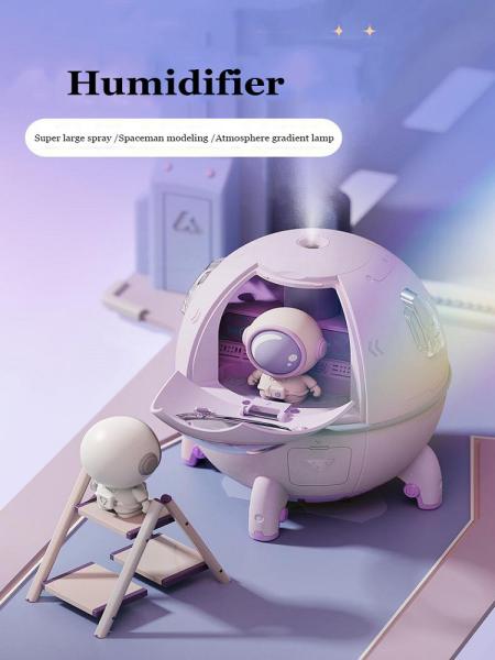 Grátis Humidificador de Capsulas Espaciais Cute Design USB Recarregável Mini Portátil Umidificador de Ar Ultrassônico Com Luz LED