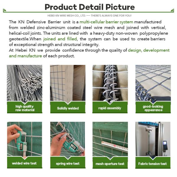 EN 10244 Standard Defensive Hesco Bastion Military Wall Modular Barriers