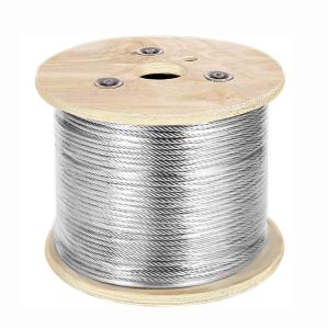 Cable en acier inoxydable de 500 pieds T304 fil de câble enfilé 3/16 pouces 7x19