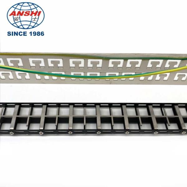 Shielded Stp Rack Mount Patch Panel 48 Port 19 Inch With Cable Management