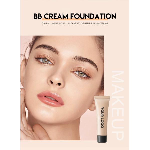 Maquillaje de base líquida Fond De Teint Control de aceite de aclaración Maquillaje de base líquida Aclaración de crema BB