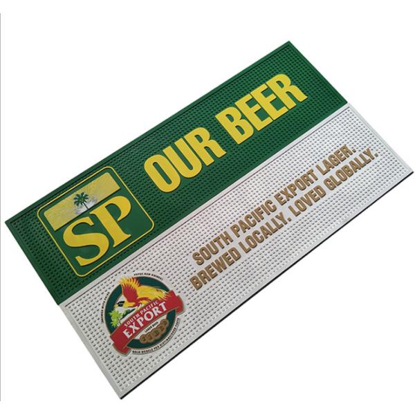 Black Printed Bar Counter Rubber Mats Fashionable Design 30*45cm Dimension