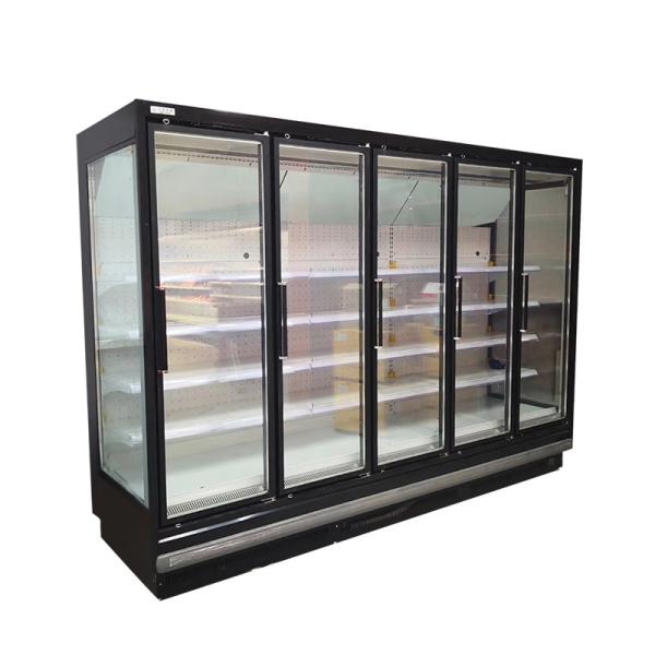 Commercial Supermarket Refrigeration Split Type Vertical Chilled Display Cabinet open chiller