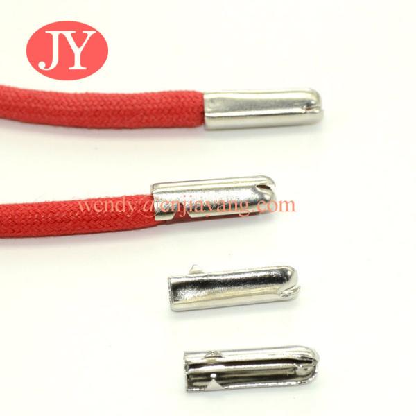jiayang metal logo aglet engraved logo laser logo shoelace cord end tips