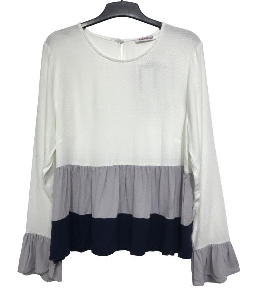 Sweet Long Ruffle Sleeve Fashion Ladies Blouse Mix Color Customized Service OEM / ODM