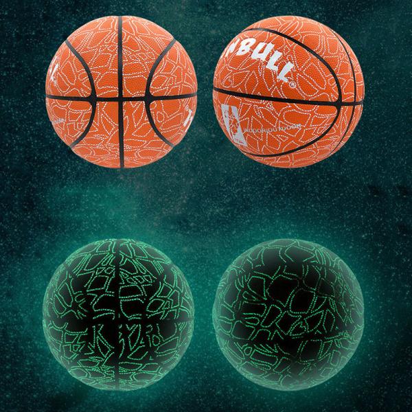 Basketball Official Size 7 Light Up Streetball Fluorescent Bright Basketball Ball for Night Game