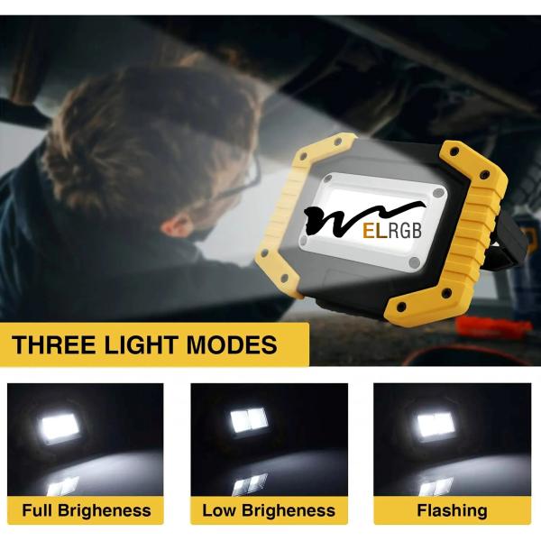 30W 1500LM Recarregável Portátil Luz de Inundação Luz de Trabalho Exterior Para Camping