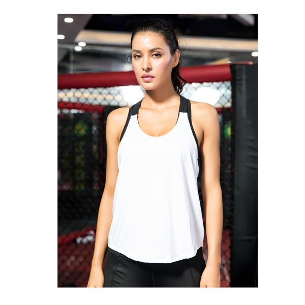 Женщины сухой фит открытый боковой свободный простой дышащий спортивный бюстгальтер фитнес танк-топ