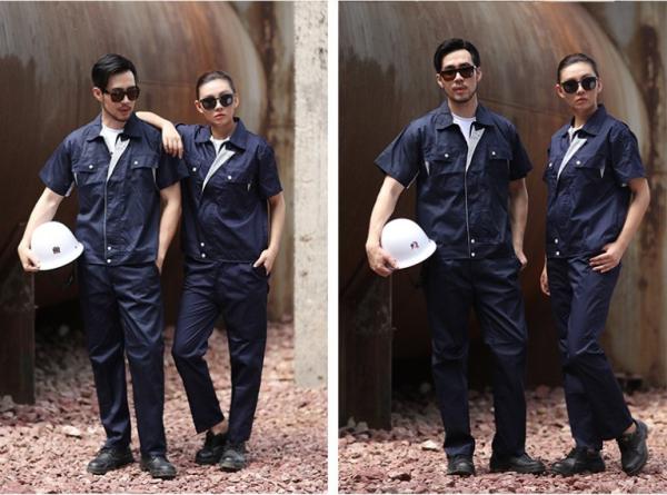 Roupas de trabalho de algodão unisex personalizadas para homens e mulheres
