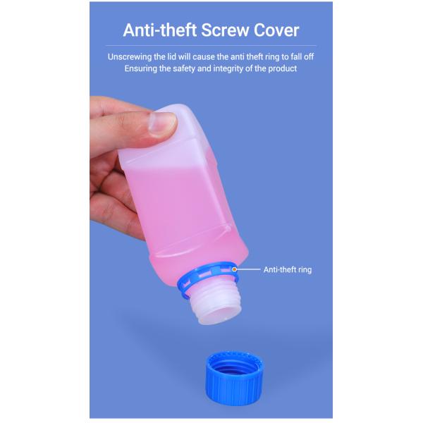 250 мл белый квадратный переработанный химический реагент бутылка HDPE пластиковые лабораторные бутылки