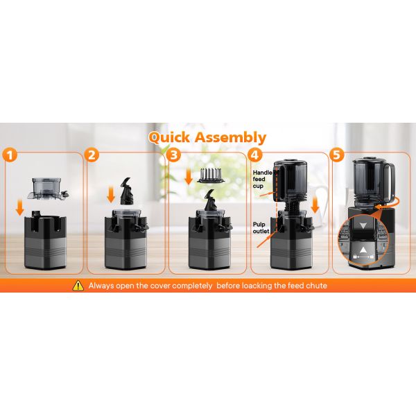 Cold Press Juicer, Slow Juicer Machine Masticating Juicer Extractor Preserve Vitamins For Home Use