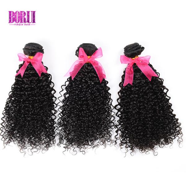 Virgin Peruvian Natural Wave Hair Kinky Curly Weave Human Hair Bundles