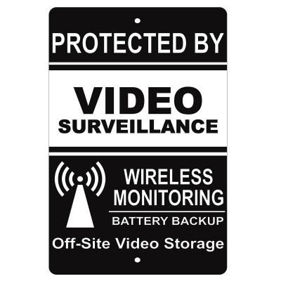 OEM réfléchi en aluminium de Signage de surveillance de vidéo et de télévision en circuit fermé de sécurité d'audio