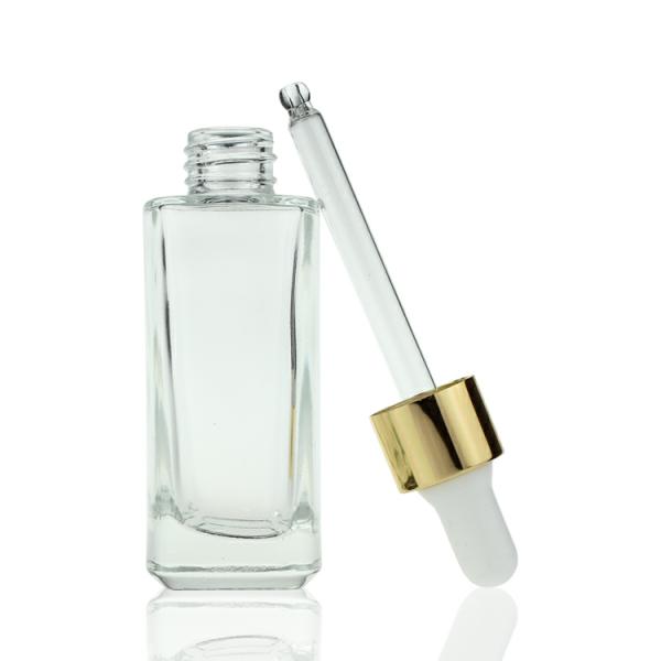 35ml Square Dropper Bottle Skincare Eyes Serum Cosmetic Glass Bottle