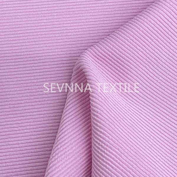 Sustainable Ribbed Recycled Swimwear Fabric High Colorfastness Beach Bikinis