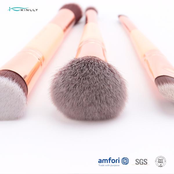 Dobles cara 6 pedazos viajan sistema de cepillo del maquillaje del tamaño con el pelo de Synethetic