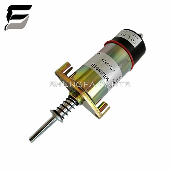 125-5774 solenoide da parada 1255774 24V para a válvula de Fuel Shutdown Solenoid da máquina escavadora de E330 330B 330C