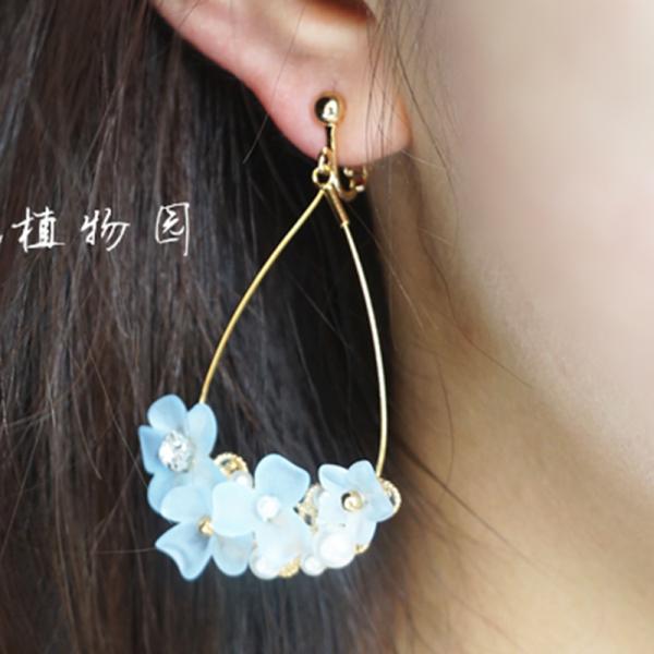 Nature Would Unique Design Love Green Eucalyptus Teardrop Shape 14K Gold Earrings Green