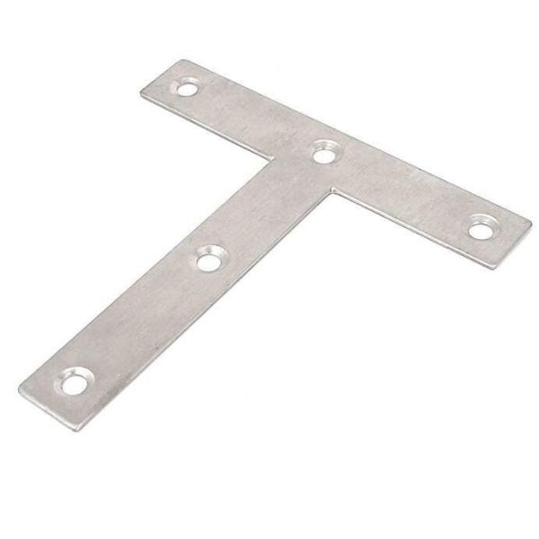 Placa de reparación de corchetes de esquina en forma de T plana 45 * 160 * 140mm Conector de construcción de madera para usos múltiples