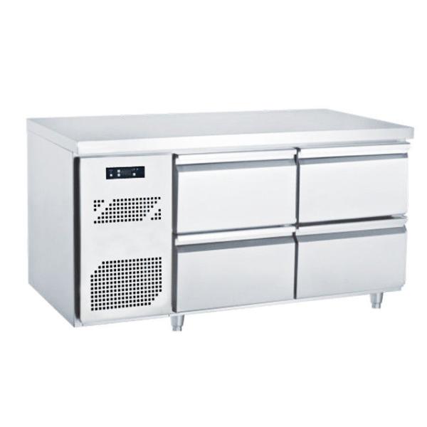285W Commercial Catering Undercounter Fridge , 4 Drawer Adjustable Shelf Industrial Fridge Freezer