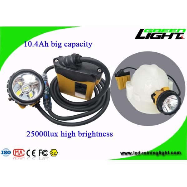 Лампа крышки минирования СИД высокого луча, батарея Headlamp 10.4Ah шахтеров 25000lux с низким предупредительным световым сигналом