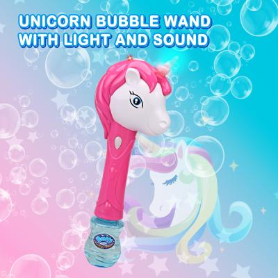 Kingda 3 baterias Unicorn Bubble Machine do AA, varinha do unicórnio da bolha de ASTM