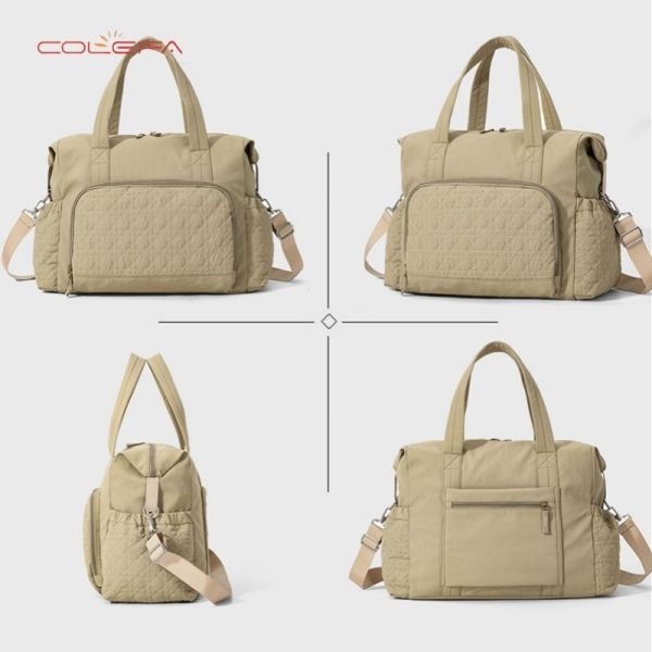 New Custom Nylon Fashion Large Capacity Travel Bag with Wet/Dry Separation Crossbody Yoga Fitness Bag & Handheld Diaper Bag