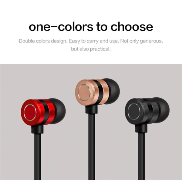 TPE Cable Metal Wired Earphones 120CM Dynamic Drivers 2x Clearer Call