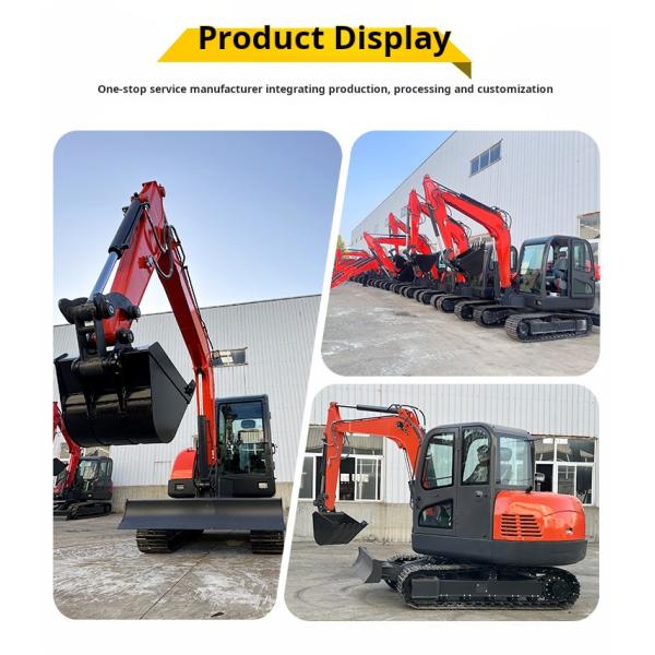 Excavadora de motor Yanmar, trituradora de montanha, gancho, escavadora multifuncional