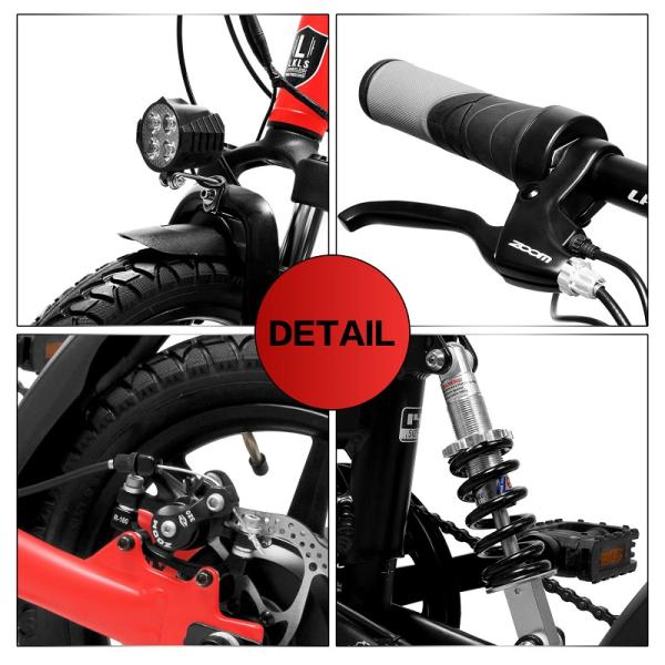 LANKELEISI G100 14 Inch Folding Electric Bike With 70-80Nm Torque