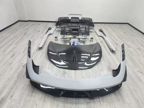 Ferrari 458 Body Kit SP Style Carbon Fiber Front And Rear Bumper Spoiler Hood 2010-2014