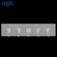 304 Stainless Steel Self Adhesive Wall Molunted Hook Rail Rack For Clothes Coat