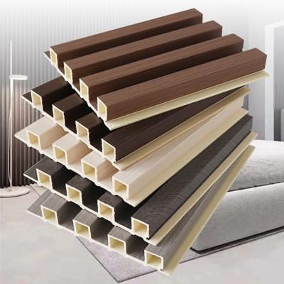 Acoustic Interior wall decor wood 3d wall panel slat WPC Cldding WPC Fluted Wall Panels