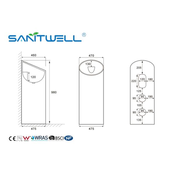 China Supplier Ceramic Pedestal Hand Wash Basin SP-018 Good Model White Color CE Certification