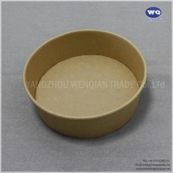 1300ml Kraft Paper Salad Bowl With PET Lid-Disposable Paper Bows-soup bowls disposable-disposable serving bowls