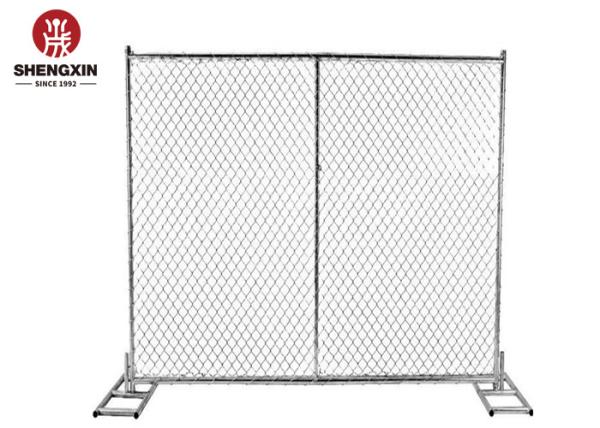 Customized 2.4m 2.5mm Chain Link Temporary Fence Galvanized Pvc Coated