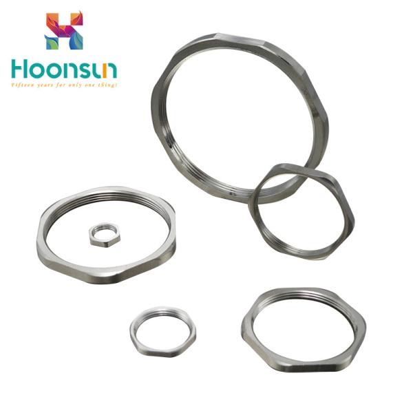 Standard Two Way Cable Gland Accessories Reversible Hexagon Cable Gland Locknut