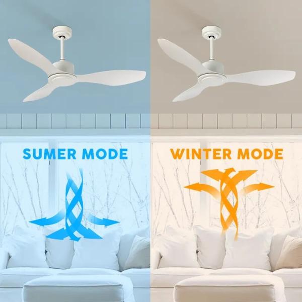 Ventilateur de plafond domestique en ABS à 3 pales, 42 pouces, télécommande à conversion de fréquence