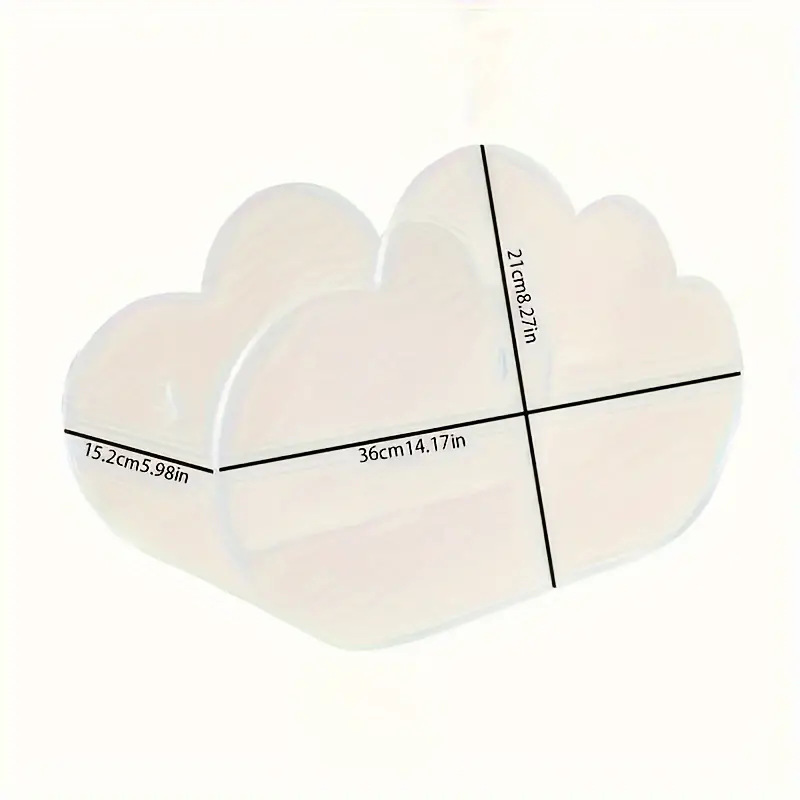 Cloud Shape Acrylic Wall Mount Storage Box, Clear PMMA Wall Organizer for Kids Toys, Decor Wall Display Case