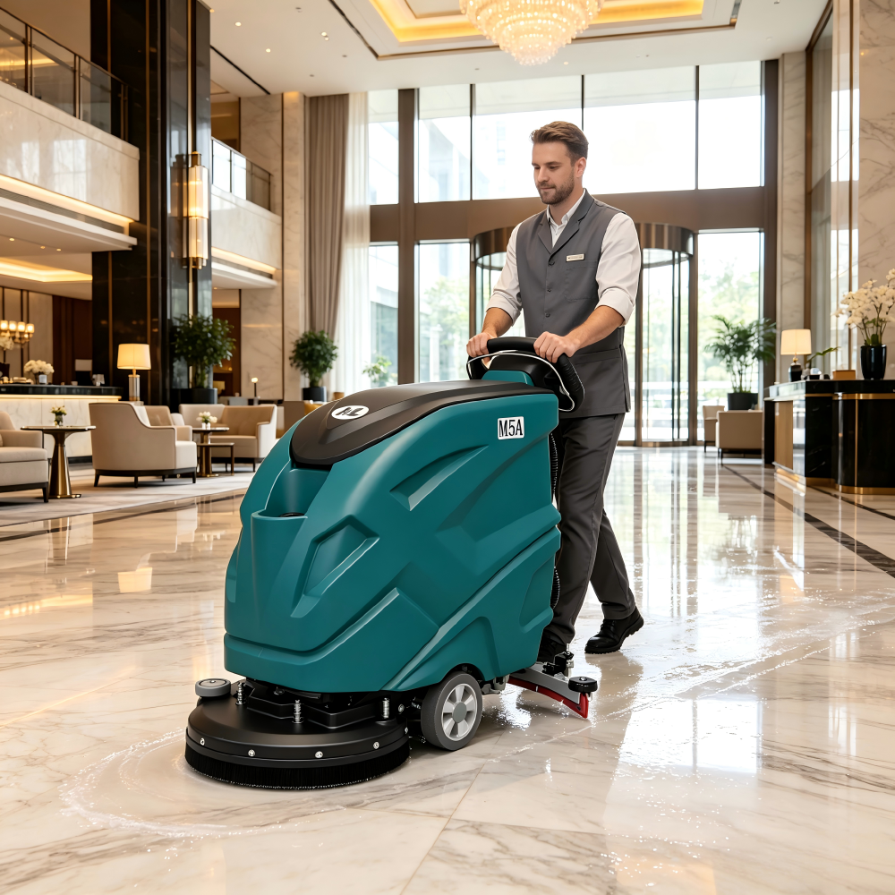 Electric Industrial Floor Cleaning Machine Walk Behind Floor Scrubber Dryer for All Kinds Hard Floors Commercial Use