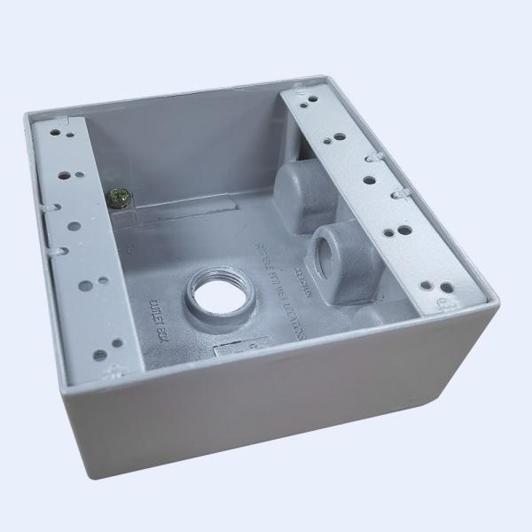 Pvc Coated Grey Waterproof Terminal Box 3 5 Holes With Npt Threads