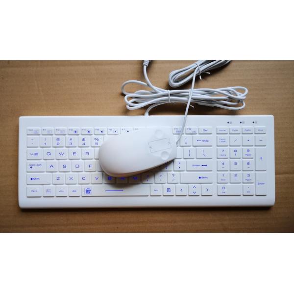 Silicone IP68 Industrial Keyboard Mouse Combo With USB Cover Against Water