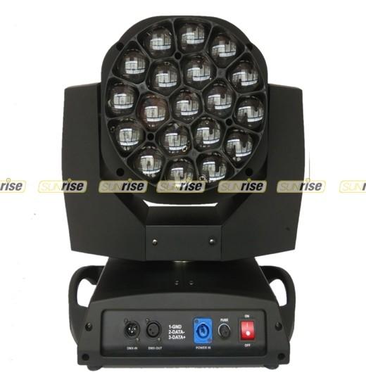 CE 450W Bee Eye LED Moving Head Light 19x15W RGBW 4in1 Speed Controllable