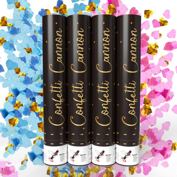 Party Supplies Gender Reveal Confetti Smoke Powder Cannons for Occasion