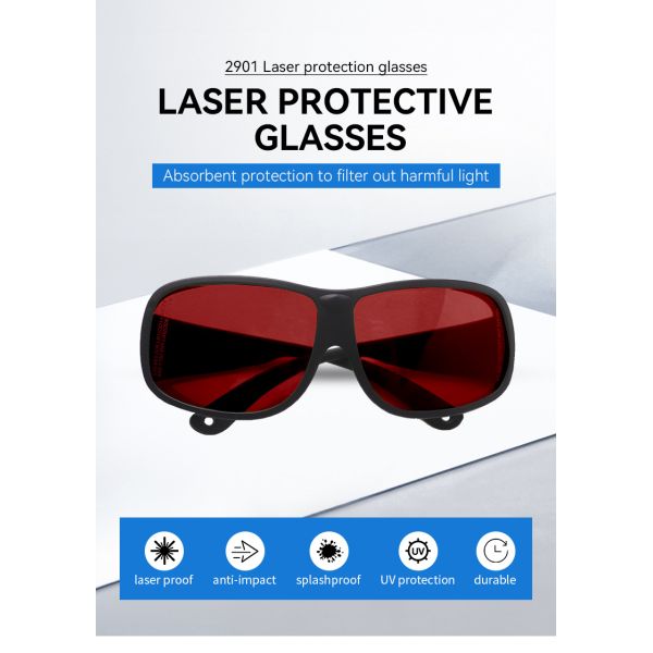 Anti Glare Laser Protection Glasses Laser Goggles Laser Safety Goggles for Laser Cutting Engraving Laboratory Use