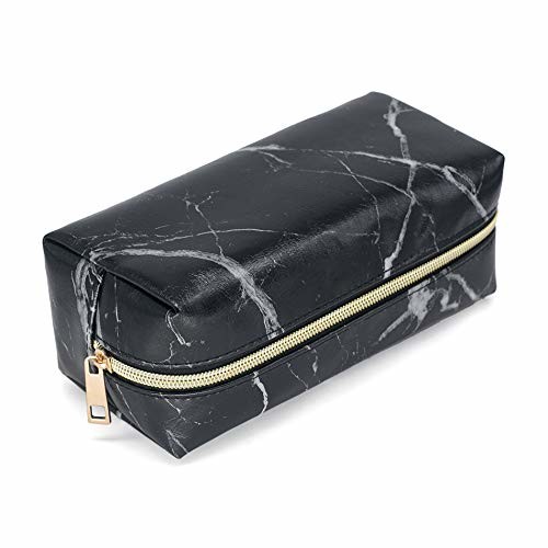 Marble Black Makeup Accessories Bag , Makeup Brush Pouch Case Eco Friendly